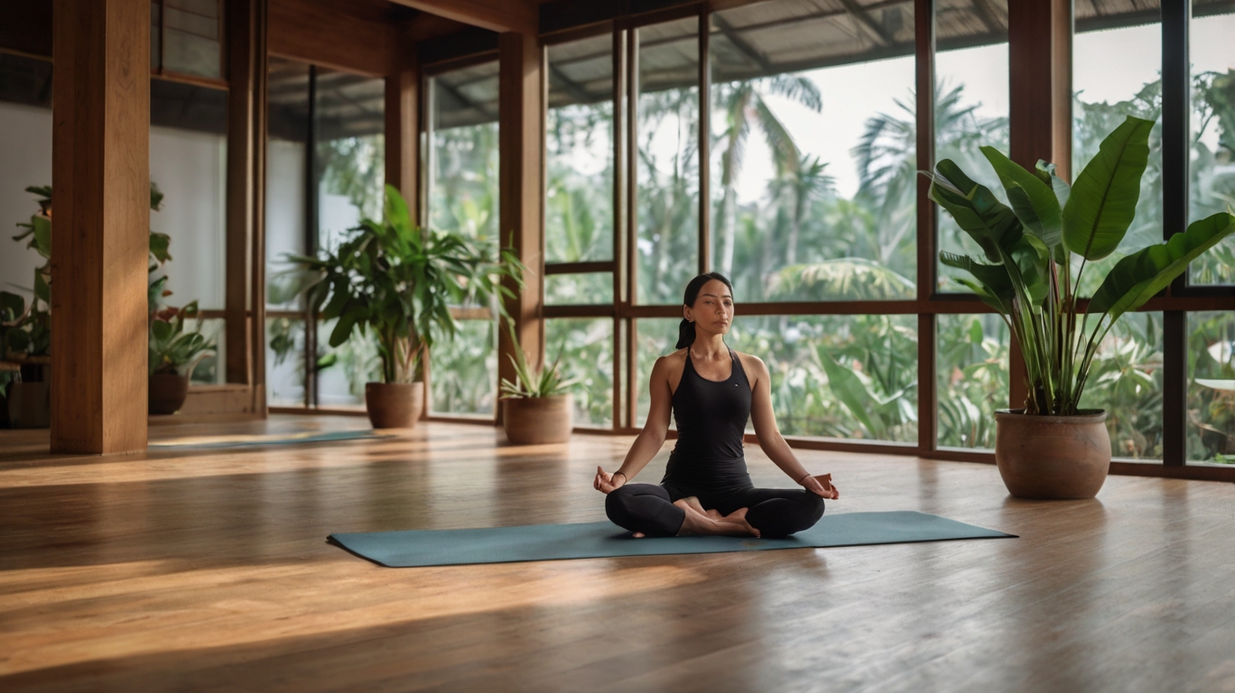 Peaceful yoga practice at SoulStretch Studio